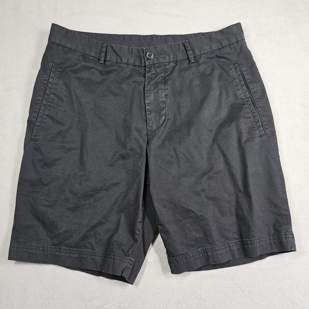 Hugo Boss Shorts Mens Sz 32 Black Chino Casual Preppy Stretch Everyday